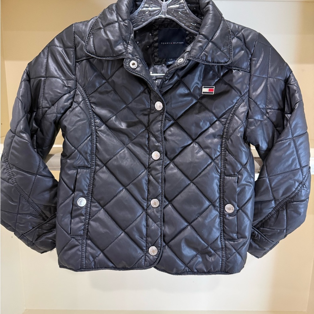 Tommy Hilfiger Girls Black Quilted Puffer Jacket